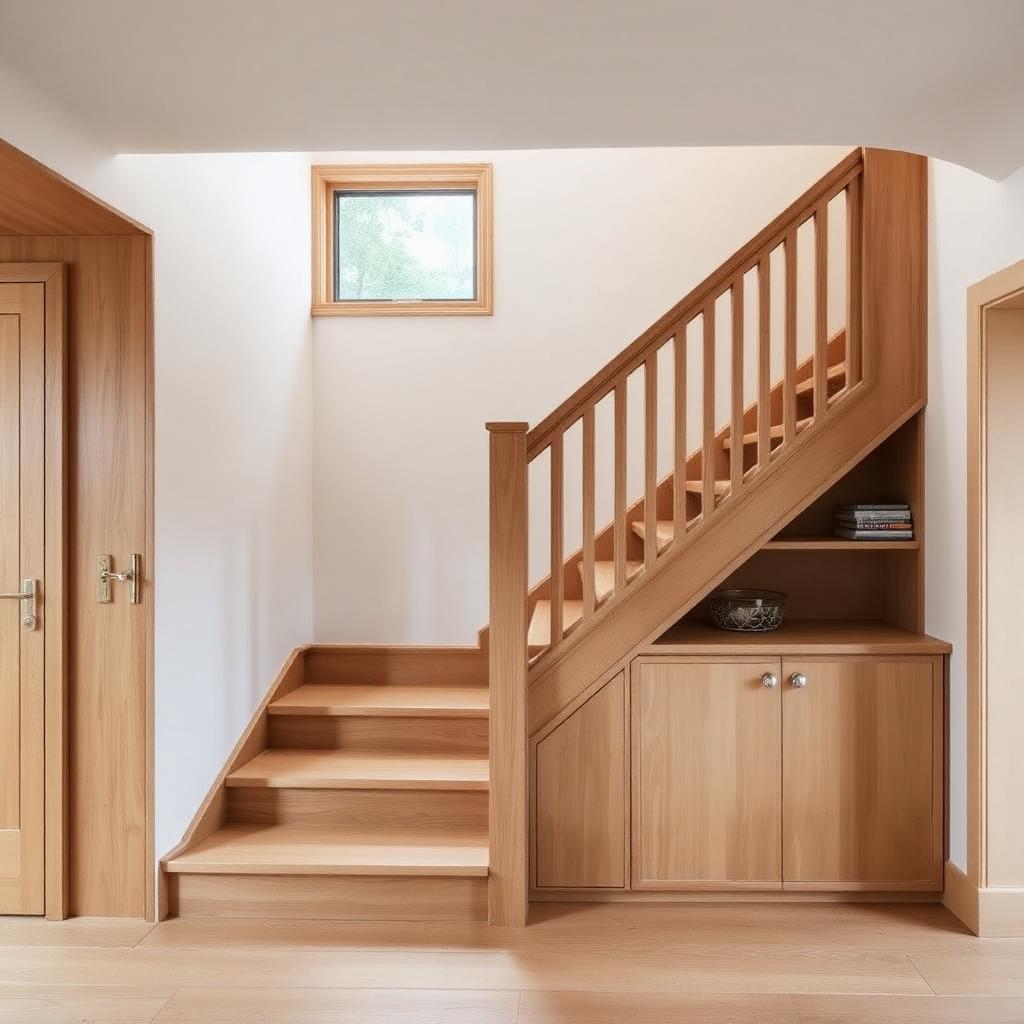 Bespoke wooden staircase joinery